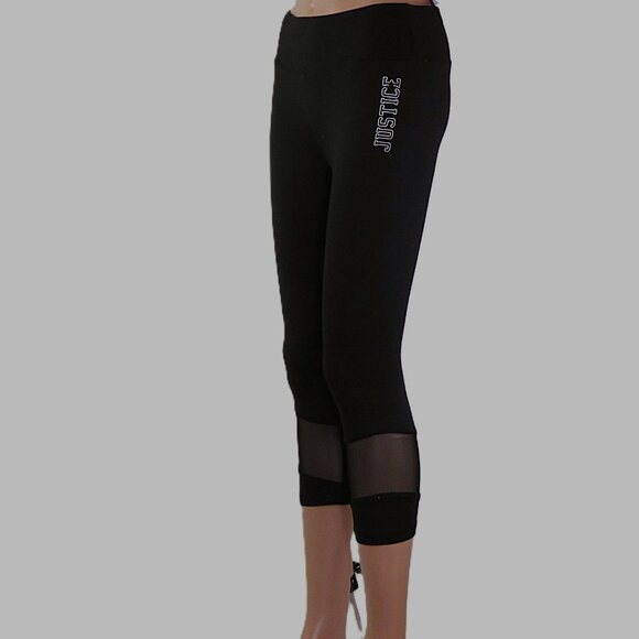 Justice Women's Black Activewear Pants Size 14-16 (C380) - Picture 4 of 6